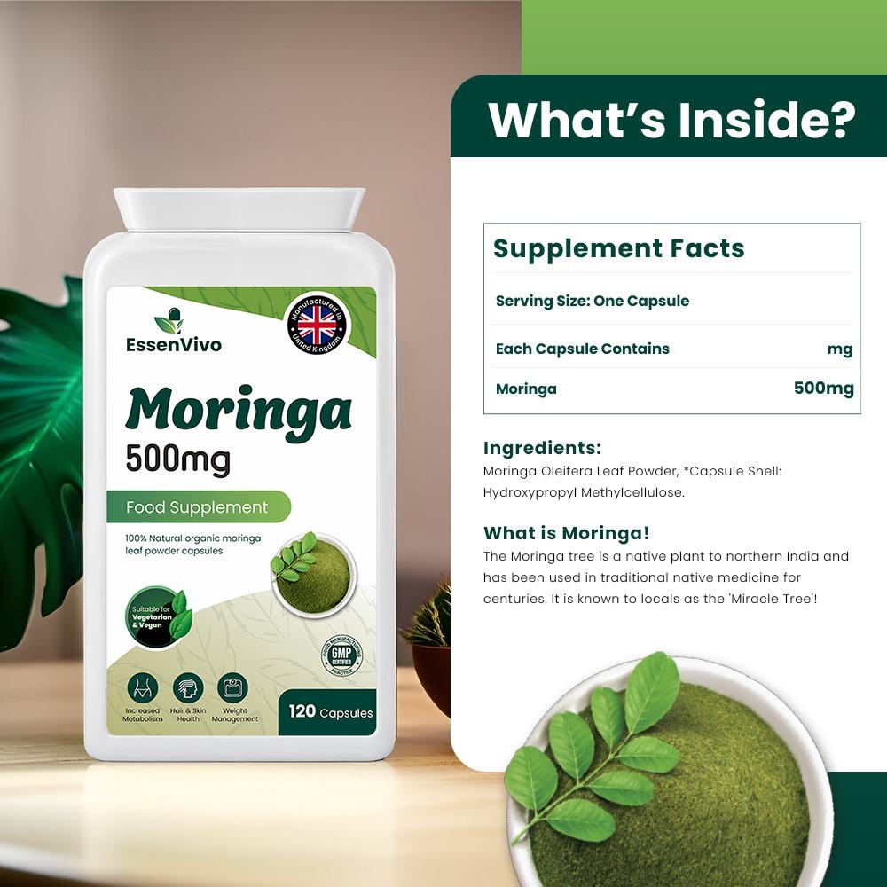 Organic Moringa Capsules 500mg