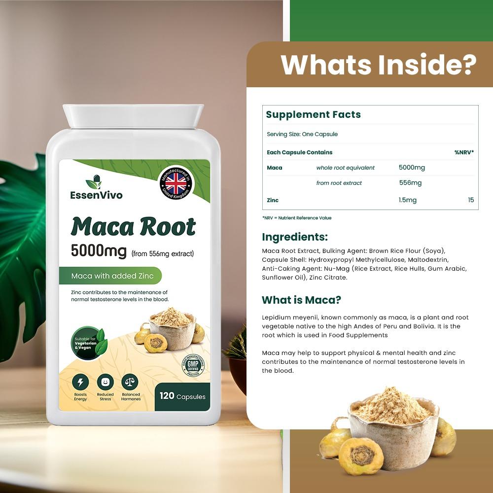 Maca Root 5000mg with Zinc